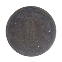 Norway 1876 Ore Very Fine (VF-20)