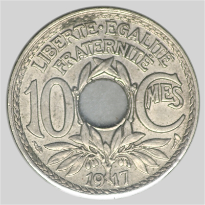 France 1917 10 Centimes Almost Uncirculated (AU-50)