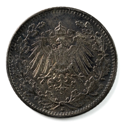 German Weimar Republic 1919J 1/2 Mark Uncirculated (MS-60) $