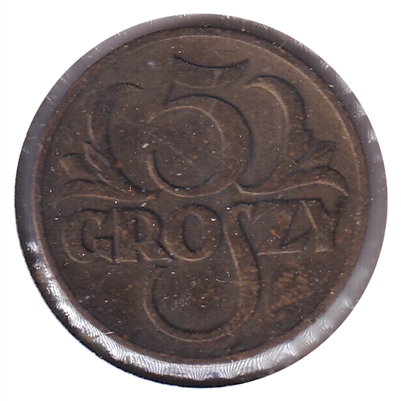 Poland 1923 5 Groszy Extra Fine (EF-40)