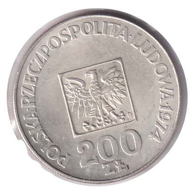 Poland 1974 200 Zlotych Uncirculated (MS-60)