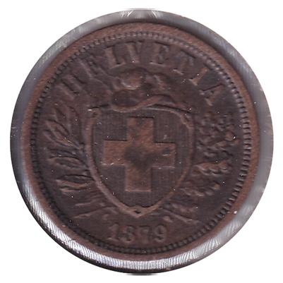 Switzerland 1879B 2 Rappen Extra Fine (EF-40)