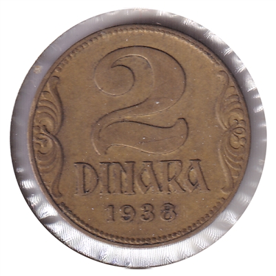 Yugoslavia 1938 2 Dinara Extra Fine (EF-40)