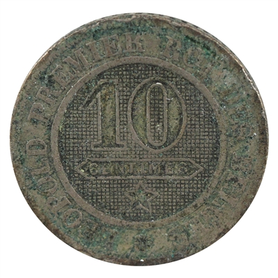 Belgium 1863 10 Centimes VF-EF (VF-30)