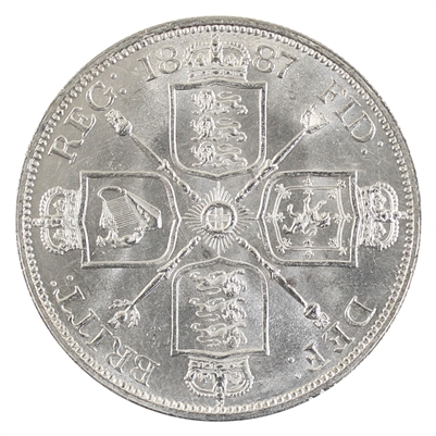 Great Britain 1887 Roman I Double Florin UNC+ (MS-62) $