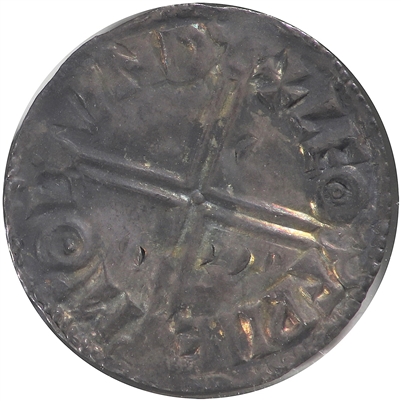 Anglo Saxon England 978-1016 Long Cross, Aethelred II Silver Penny AU-UNC (AU-55) $