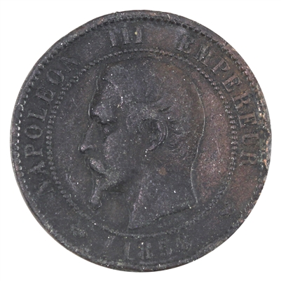 France 1856W 10 Centimes VF-EF (VF-30)