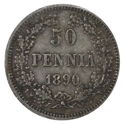 Finland 1890L 50 Pennia Extra Fine (EF-40)