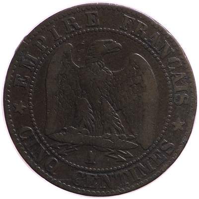 France 1854A 5 Centimes Very Fine (VF-20)