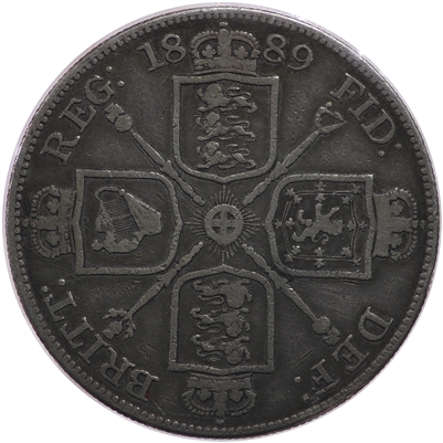 Great Britain 1889 Double Florin F-VF (F-15) $