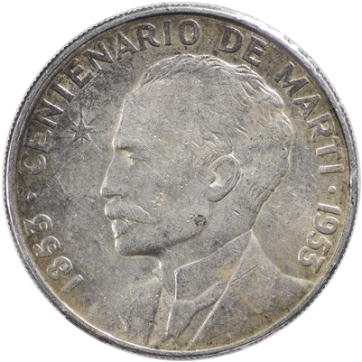 Cuba 1953 Peso Extra Fine (EF-40)