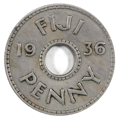 Fiji 1936 Penny Almost Uncirculated (AU-50)