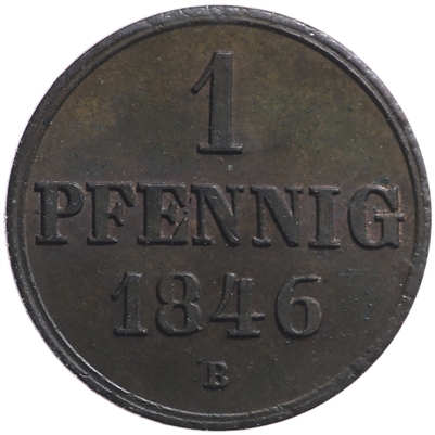German States 1846B Hannover Pfennig Uncirculated (MS-60) $
