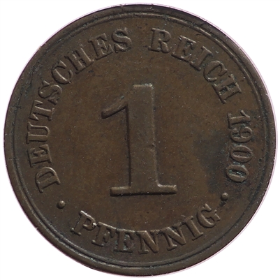 German Empire 1900A Pfennig Extra Fine (EF-40)