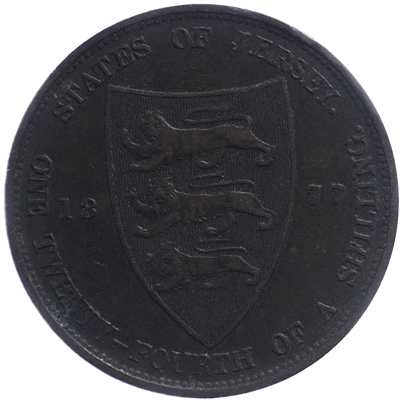 Jersey 1877H 1/24 Shilling Extra Fine (EF-40)