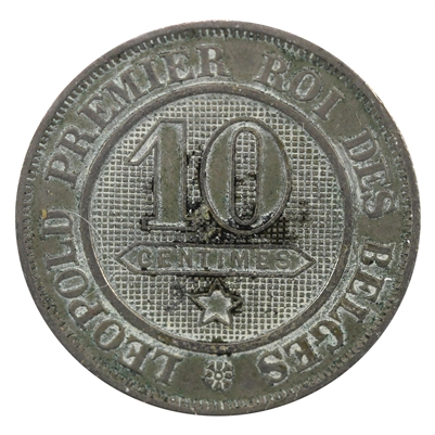 Belgium 1861 5 Centimes Almost Uncirculated (AU-50)