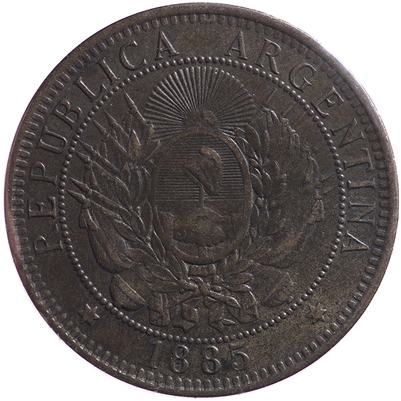 Argentina 1885 2 Centavos Extra Fine (EF-40)