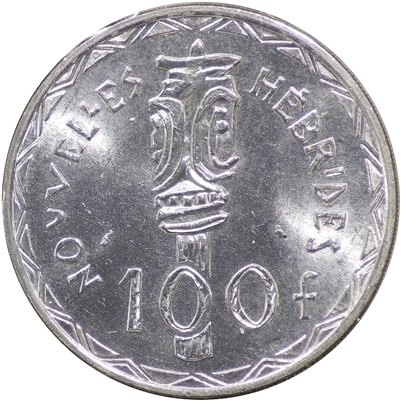 New Hebrides 1966 100 Francs Brilliant Uncirculated (MS-63)