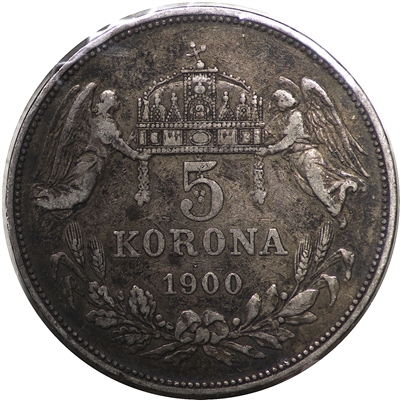 Hungary 1900KB 5 Korona Extra Fine (EF-40) $