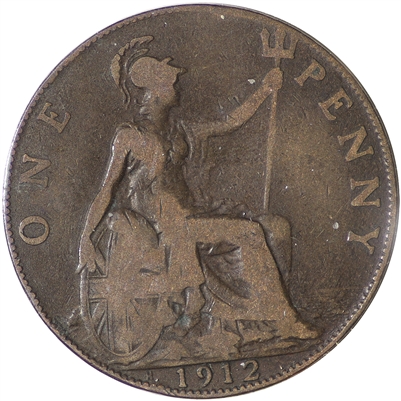 Great Britain 1912H Penny F-VF (F-15)