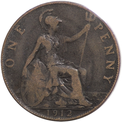 Great Britain 1912H Penny Very Fine (VF-20)