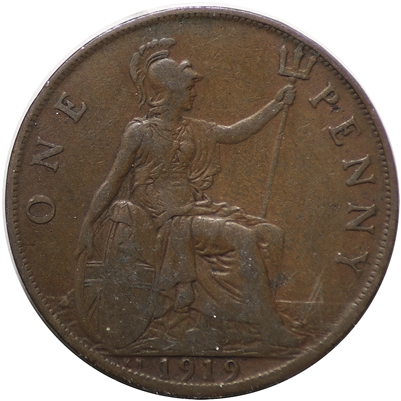 Great Britain 1919KM Penny Very Fine (VF-20) $