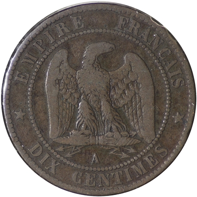 France 1862A 10 Centimes Very Fine (VF-20)