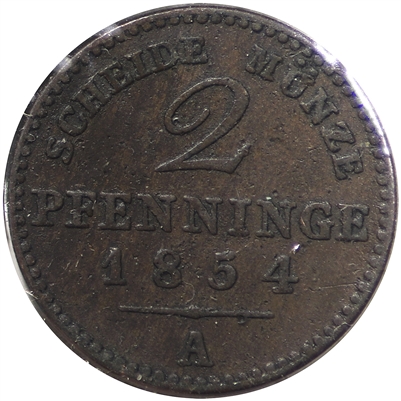 German States 1854A 2 Pfennig Extra Fine (EF-40)