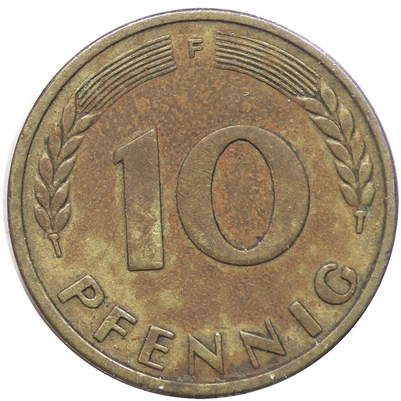 Germany 1949F 10 Pfennig Extra Fine (EF-40)