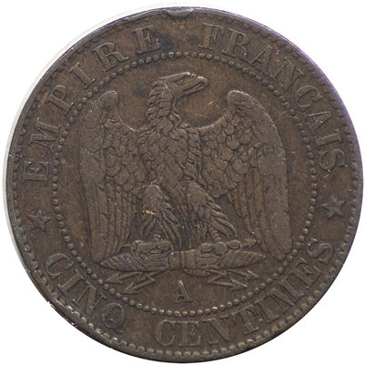 France 1855A 5 Centimes Extra Fine (EF-40)