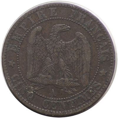 France 1853A 5 Centimes Extra Fine (EF-40)