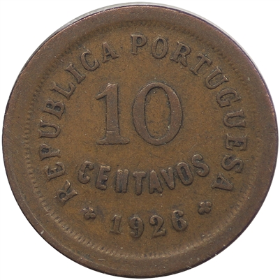 Portugal 1926 10 Centavos VF-EF (VF-30)