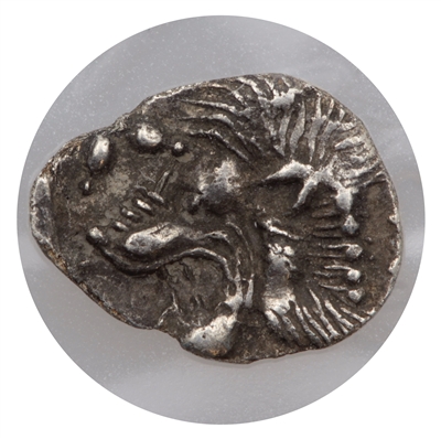 Ancient Greece 480-450BC Kyzikos Mysia Silver Hemiobol Extra Fine (EF-40) $