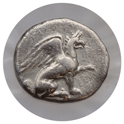 Ancient Greece 340-294BC Teos Ionia AR Diobol, VF-EF (VF-30) $
