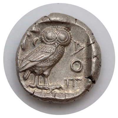 Ancient Greece 449-413BC Owl & Athena Silver AR Tetradrachm Extra Fine (EF-40) $
