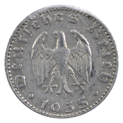 German Third Reich 1935J 50 Pfennig VF-EF (VF-30)