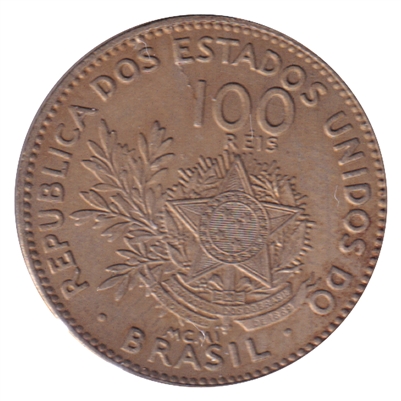 Brazil 1901 100 Reis Uncirculated (MS-60)