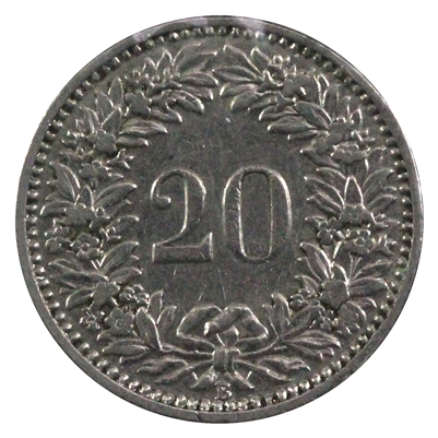 Switzerland 1913B 20 Rappen VF-EF (VF-30)