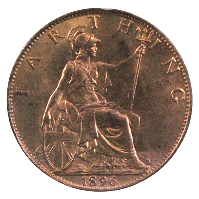 Great Britain 1896 Farthing Choice Brilliant Uncirculated (MS-64) $