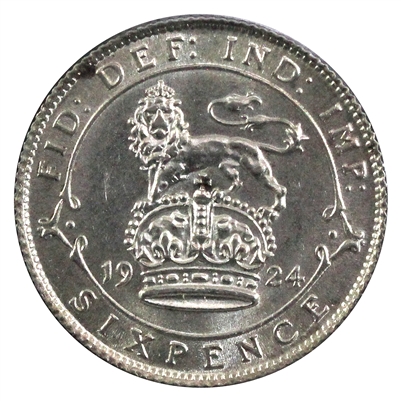 Great Britain 1924 6 Pence UNC+ (MS-62)