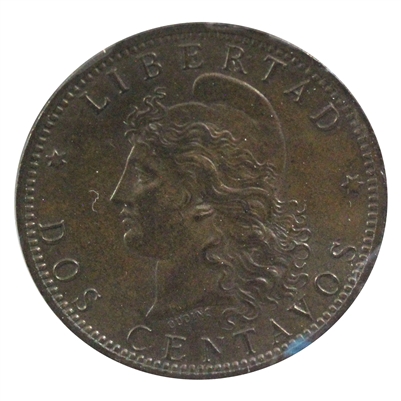 Argentina 1890 2 Centavos Almost Uncirculated (AU-50)