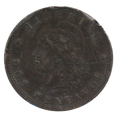 Argentina 1890 2 Centavos Extra Fine (EF-40)