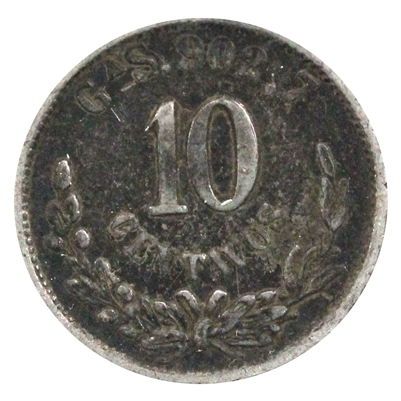 Mexico 1893Ga-S 10 Centavos Extra Fine (EF-40)