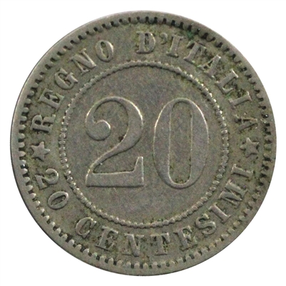 Italy 1894KB 20 Centesimi Extra Fine (EF-40)