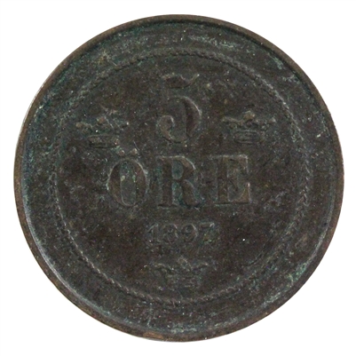 Sweden 1897 5 Ore Extra Fine (EF-40)