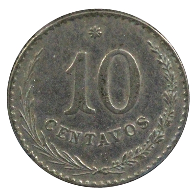 Paraguay 1900 10 Centavos Almost Uncirculated (AU-50) $