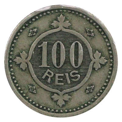 Portugal 1900 100 Reis Almost Uncirculated (AU-50)