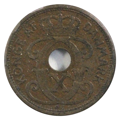 Denmark 1929NGJ 2 Ore Almost Uncirculated (AU-50)