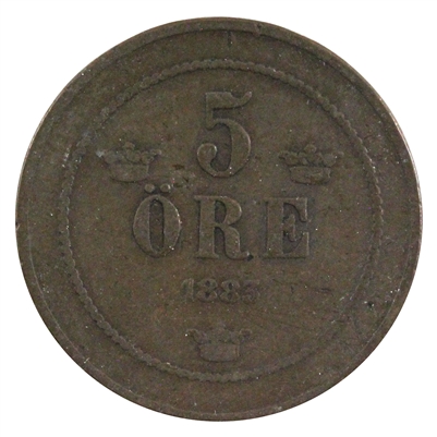 Sweden 1883 5 Ore Very Fine (VF-20)