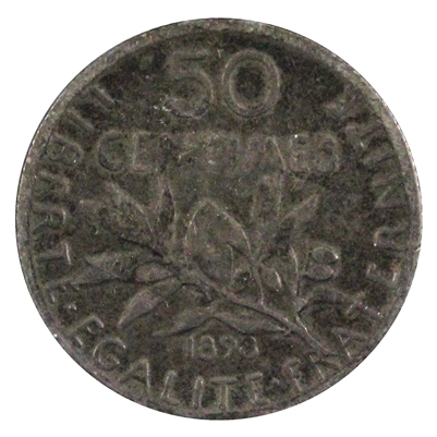 France 1898 50 Centimes Extra Fine (EF-40)